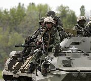 Ukrainos kariai netoli Slovjansko miesto