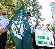 Lietuvos teisėsaugos pareigūnų federacijai priklausančių profesinių sąjungų piketas