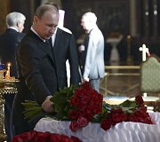 Vladimiras putinas atsisveikino su ra&scaron;ytoju Valentinu Rasputinu