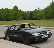 Sudegęs &bdquo;citroenas&ldquo; &Scaron;iauliuose