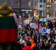 Ketvirtadienio protestas &bdquo;&Scaron;alin rankas nuo laisvo žodžio!&ldquo;