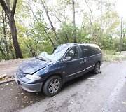 Kaune ant pravažiuojančios ma&scaron;inos užgriuvęs medis sužalojo vairuotoją