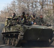 Rusų &scaron;arvuočai su &bdquo;žaliais žmogeliukais&ldquo; netoli Kramtorsko miesto