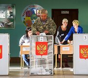 Rusai balsuoja rinkimuose