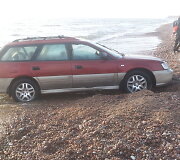 &bdquo;Subaru&ldquo; prie Baltijos jūros