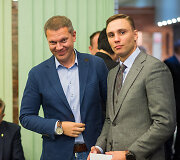 Darius &Scaron;aluga ir Donatas Mačianskas (de&scaron;inėje). 