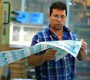 Nesupjaustyti rublio banknotai 