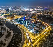 Gimtadienį &scaron;venčiančio Vilniaus vaizdai