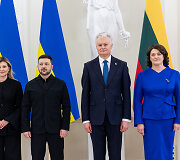 Olena Zelenska, Volodymyras Zelenskis, Gitanas Nausėda, Diana Nausėdienė