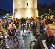 Naktinė &bdquo;kritinė masė&ldquo; kartu su &bdquo;Bike Ride Vilnius&ldquo;