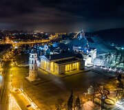 Gimtadienį &scaron;venčiančio Vilniaus vaizdai