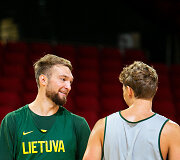 Domantas Sabonis ir Mindaugas Kuzminskas