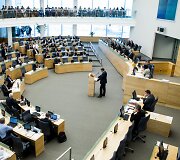 Premjeras Algirdas Butkevičius pristatė Vyriausybės metinę ataskaitą.