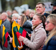 Vilniaus Katedros aik&scaron;tėje surengta protesto akcija &bdquo;&Scaron;alin rankas nuo laisvo žodžio&ldquo;