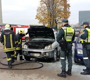 Vilniuje užsidegė &bdquo;Hyunday&ldquo; automobilis
