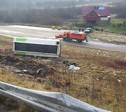 Benzinvežio avarija slidžiame greitkelyje Klaipėda&ndash;Kaunas