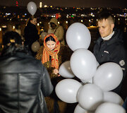 Nužudytų merginų pagerbimo akcija ant Milikonių kalno Kaune