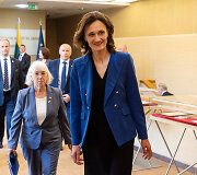 Seimo pirmininkė Viktorija Čmilytė-Nielsen susitiko su JAV Senato delegacija