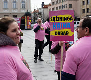Pieno gamintojų protesto akcija Vilniuje