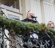 Vasario 16-osios minėjimas prie Signatarų namų Vilniuje