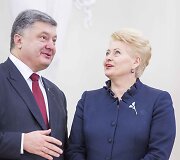 Petro Poro&scaron;enka ir Dalia Grybauskaitė