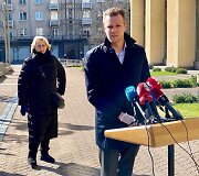 Opozicijos partijų lyderių spaudos konferencija