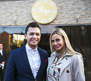 Deividas Bastys su žmona Agne