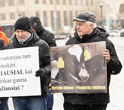 Pienininkų protestas prie Vyriausybės