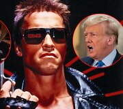 Arnoldas Schwarzeneggeris ir Donaldas Trumpas