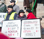 Mitingas, skirtas pensijų ir algų didinimui