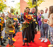 Onos Skaistutės Idzelevičienės 80-ojo gimtadienio &scaron;ventės akimirka