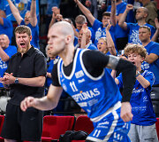 Pirmasis mažojo finalo mačas: Klaipėdos &bdquo;Neptūnas&ldquo; &ndash; Panevėžio &bdquo;Lietkabelis&ldquo;. Arnas Velička