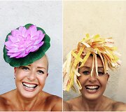 Vėžiu serganti moteris kasdien fotografuojasi su nuotaikingomis kepuraitėmis