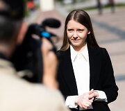 &bdquo;Tu&scaron;čių narvų&ldquo; vadovė Gabrielė Vaitkevičiūtė surengė spaudos konferenciją