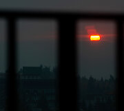Rytinė saulė vir&scaron; Vilniaus