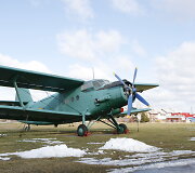 Senas An-2 lėktuvas Panevėžio aerodrome