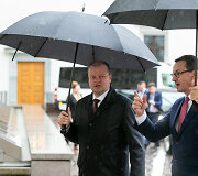 Saulius Skvernelis ir Mateuszas Morawieckis