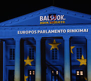 Vilniaus rotu&scaron;ė nu&scaron;vito ES spalvomis ir raginimu dalyvauti EP rinkimuose