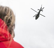 Sraigtasparnio nusileidimo akimirka