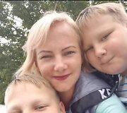 Solveiga Grižinauskaitė su sūnumis