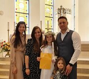 Andriaus Rimi&scaron;kio dukra Lėja, žmona Vaida ir mažoji Andrėja