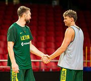 Domantas Sabonis ir Mindaugas Kuzminskas