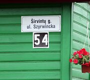 Lentelės su gatvių pavadinimais