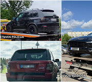 Policijos sulaikyti automobiliai