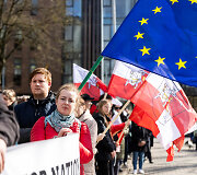 Vilniaus kra&scaron;to lenkų protesto akcija lenkų mokykloms apginti