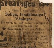 1927-ųjų &scaron;vedi&scaron;ko laikra&scaron;čio skiautė, rasta Gataučių namo spaliuose