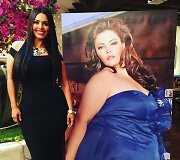 110 kg antsvorio atsikračiusi Rosie Mercado pozuoja prie senos savo nuotraukos