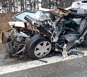 Skaudi avarija tarp Kretingos ir Palangos.