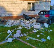 Per Rusijos dronų ataką nukentėjo gyvenamasis namas Lenkijoje