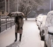 Rytas su besitęsiančia pūga Vilniuje
